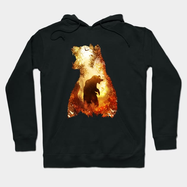 Fiery Bear Hoodie by DVerissimo